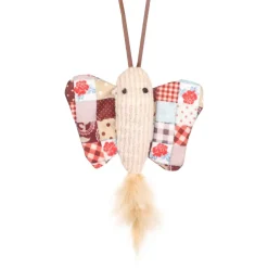 Flamingo Vinta Vlinder + Veer - Kattenspeelgoed - Beige