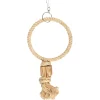 Flamingo Vogelspeelgoed Bbq Touwring - Vogelspeelgoed - 24x5.3x51 cm Beige Natural