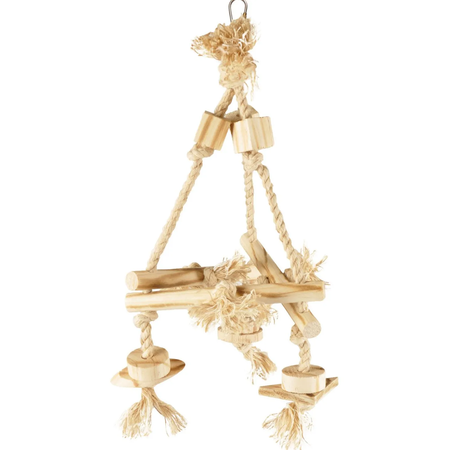 Flamingo Vogelspeelgoed Bbq Heli - Vogelspeelgoed - 18x18x30 cm Beige Natural