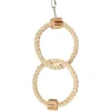 Flamingo Vogelspeelgoed Bbq Touwring Dubbel - Vogelspeelgoed - 30x18.5x41 cm Beige Natural