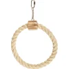 Flamingo Vogelspeelgoed Bbq Touwring - Vogelspeelgoed - 18x4x34 cm Beige Natural