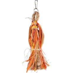 Flamingo Vogelspeelgoed Klok En Gekleurd Papier - Vogelspeelgoed - 30 cm Multi-Color