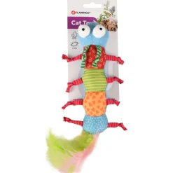 Flamingo Yowly Rups - Kattenspeelgoed - 29 cm Multi-Color