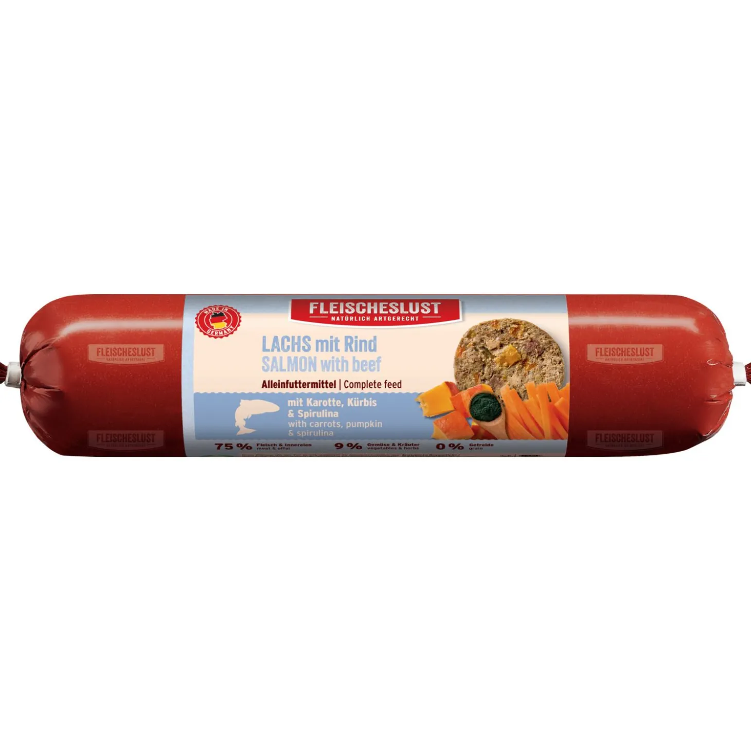 Fleischeslust Classic - Hondenvoer - Zalm Rundvlees Wortel 800 g