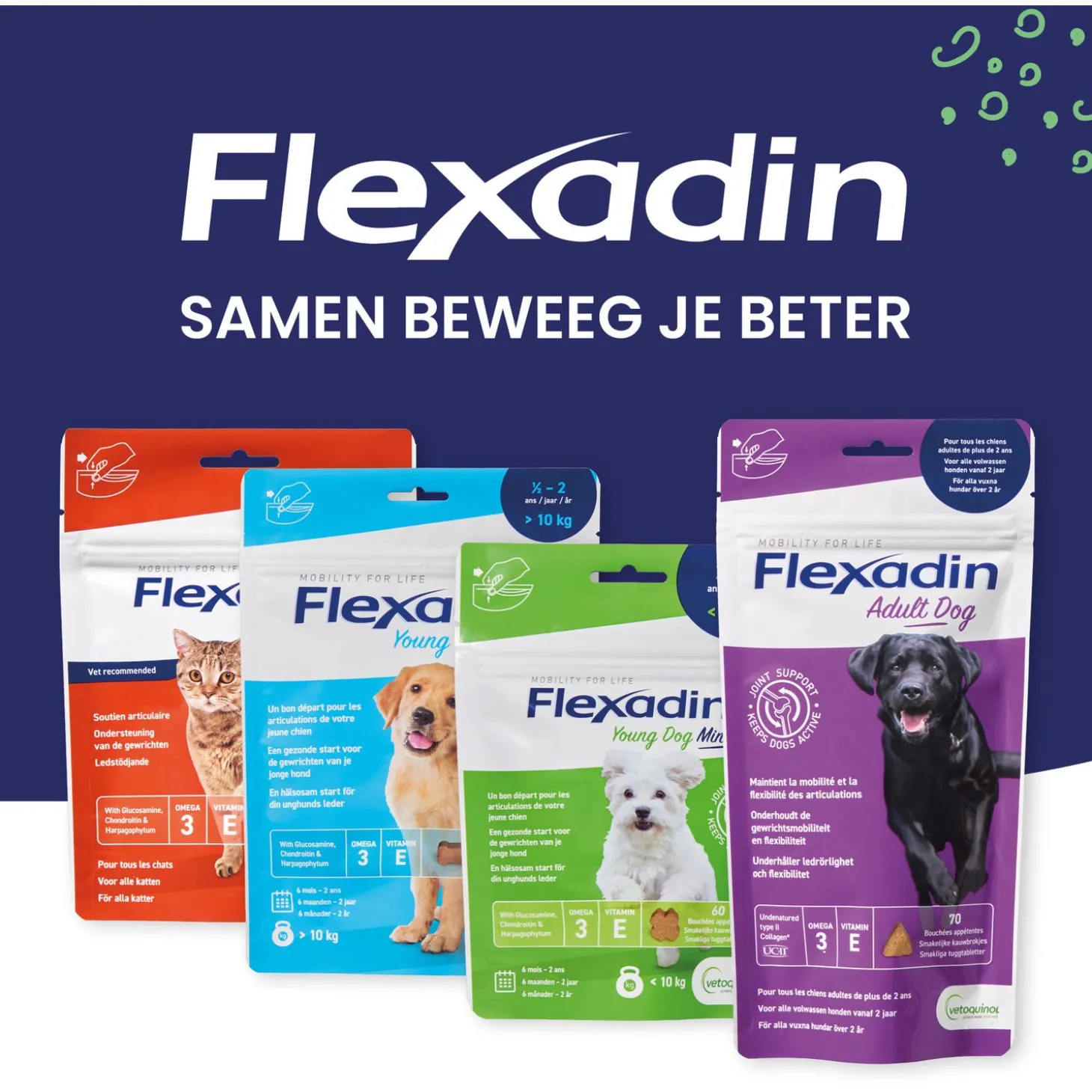 Flexadin Adult Dog - Chews - Gewricht-Supplement - 70 stuks