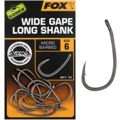 Fox Wide Gape Long Shank - Haak