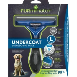 Furminator Hond Lang Haar - Hondenvachtkam - Blauw Large