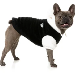 Fuzzyard Honden Hoodie Winnie Panda - Hondenkleding - Zwart Wit Size 2