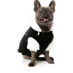 Fuzzyard Honden Hoodie Winnie Panda - Hondenkleding - Zwart Wit Size 6