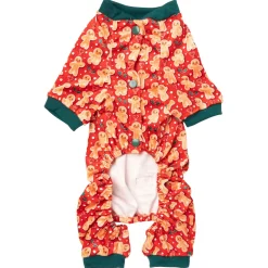 Fuzzyard Honden Pyjama Holly Jolly Cookies - Hondenkleding - Rood Size 2