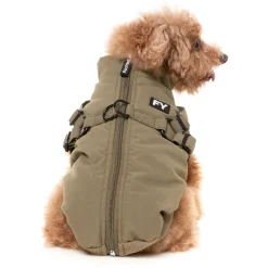 Fuzzyard Hondenjas Flash - Hondenkleding - Kaki Size 3