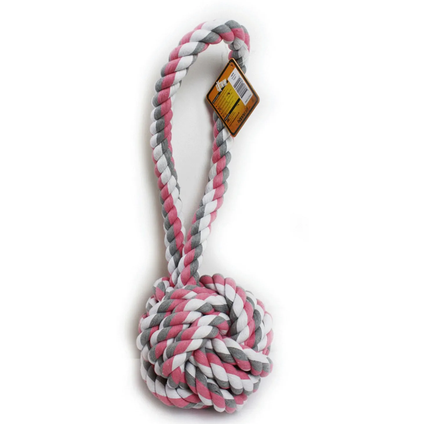 Happy Pet Extreme Flos Bal - Hondenspeelgoed - 60x17x18 cm Wit Grijs Pink
