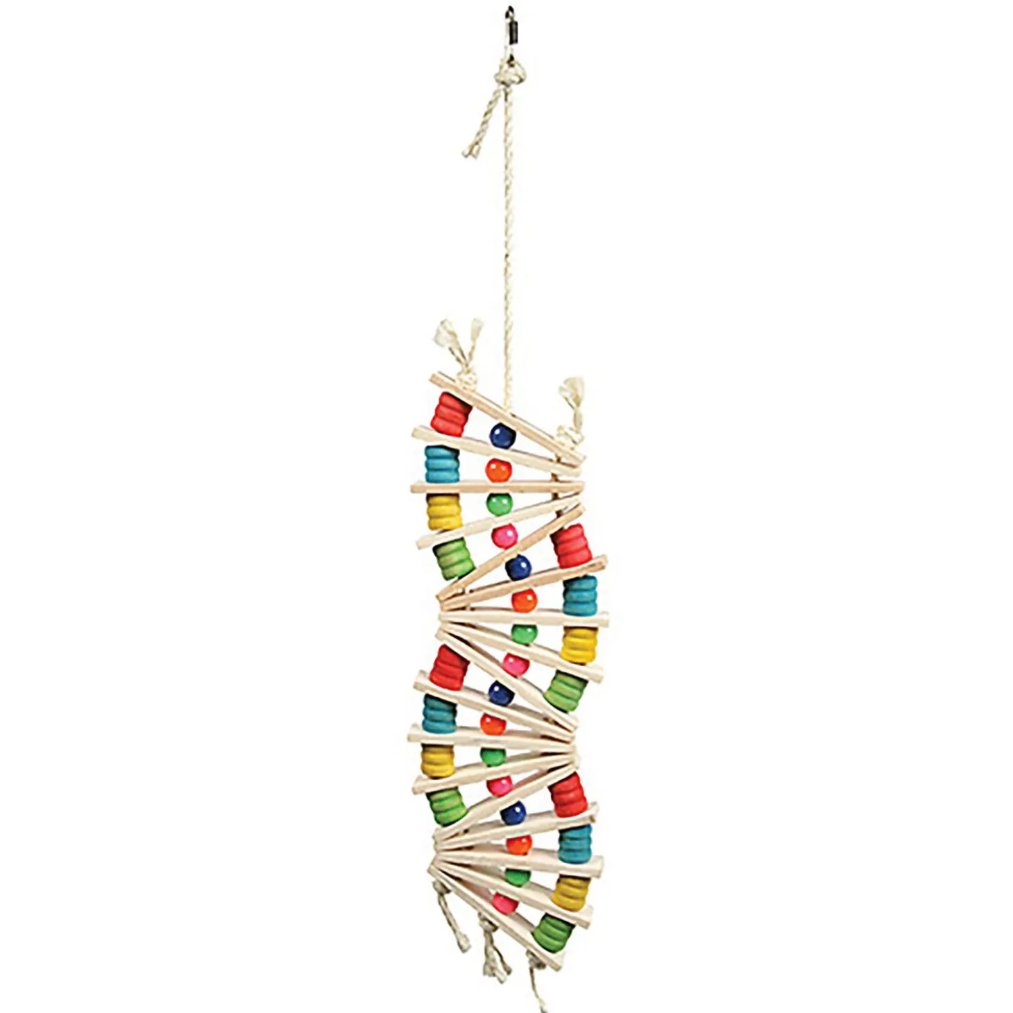 Happy Pet Vogelspeelgoed Regenboog Hout - Vogelspeelgoed - Multi-Color