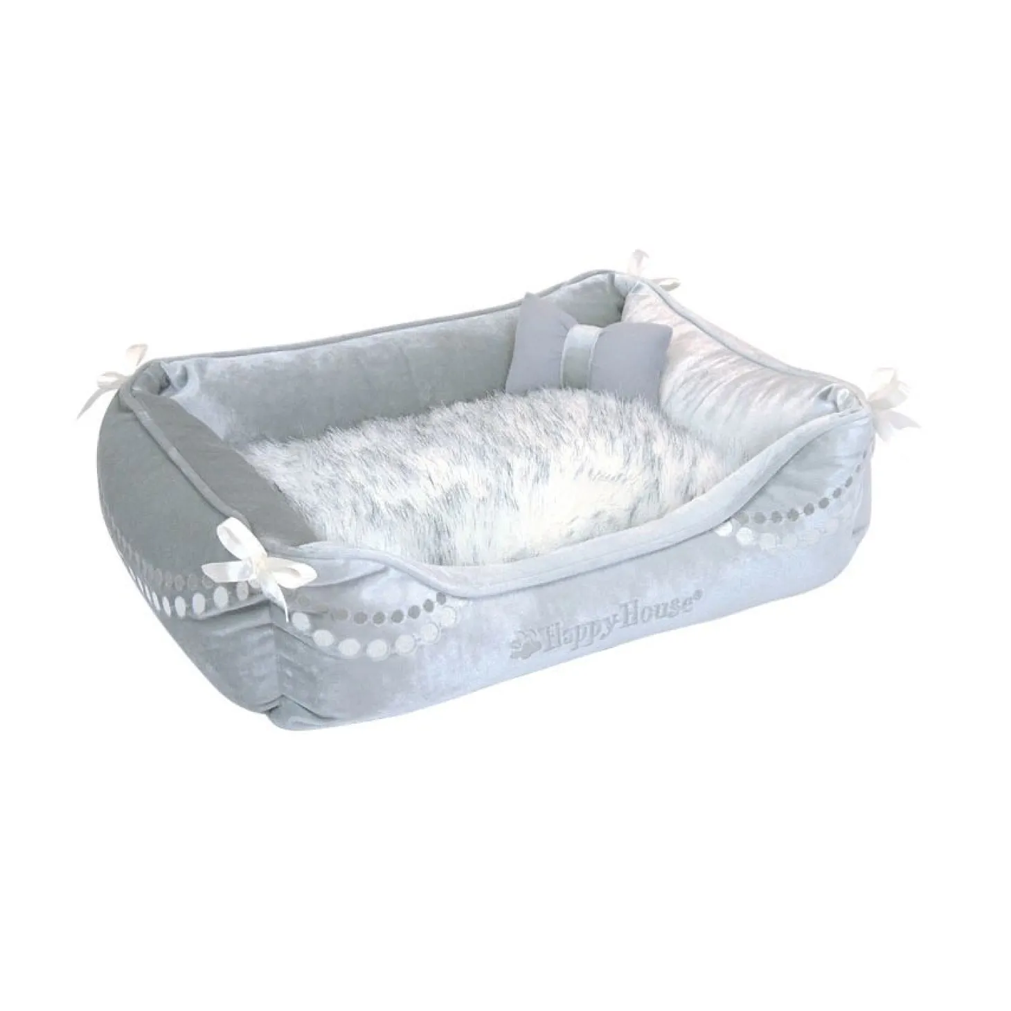 Happy-House Mand Rechthoekig Chihuahua - Hondenmand - 40x30x13 cm Grijs
