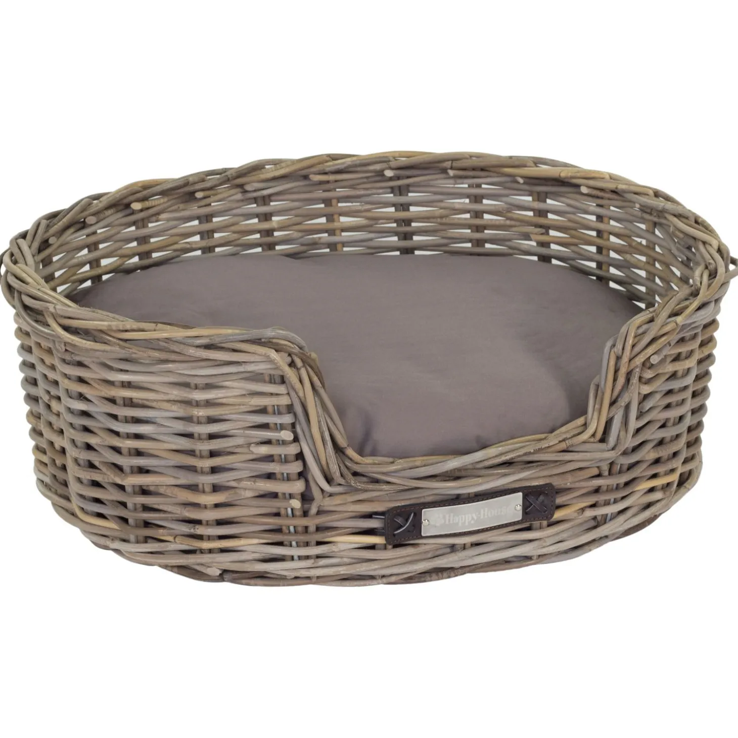 Happy-House Mand Riet Rond - Hondenmand - 64x51x25 cm Natural Medium