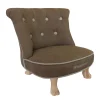 Happy-House Stoel - Hondenbank - 51x47x46 cm Taupe Off-White Naturel