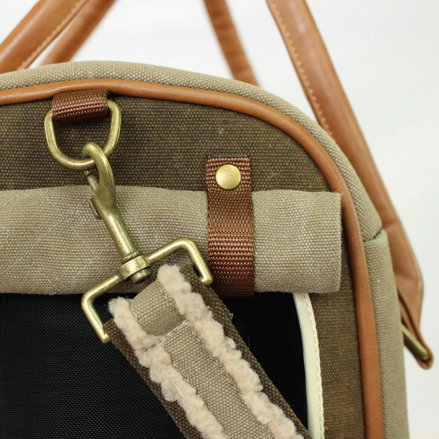 Happy-House Tas Dakota - Hondendraagtas - 40x20x30 cm Bruin Beige Creme
