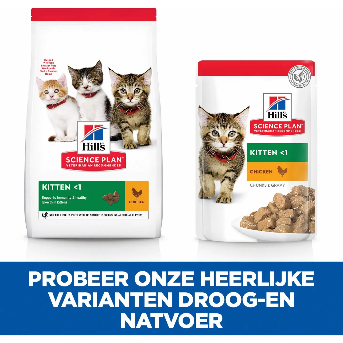 Hill's Feline Maaltijdzakjes Kitten 85 g - Kattenvoer