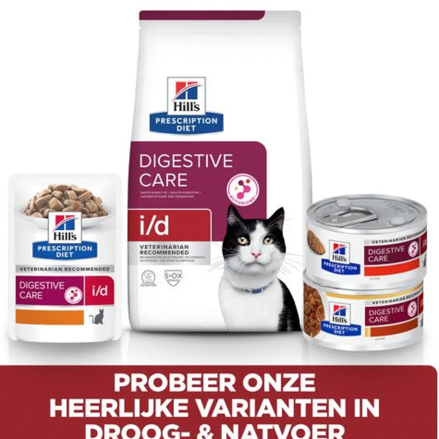 Hill's Prescription Diet I/D Digestive Care Stoofpotje Blik - Kattenvoer - Kip Groente 82 g