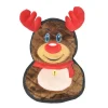 Homestyle Hondenspeeltje Rendier - Hondenspeelgoed - 26 cm Bruin Rood Wit