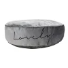 Homestyle Kussen Rond Velvet Lovely - Kattenkussen - 50x12 cm Zilver