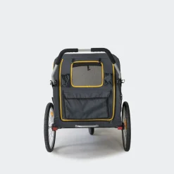 Innopet Hercules 2.0  - Hondenbuggy - Hondenfietskar - 88x60x101 cm Zwart Grijs Geel Tot 50 Kg