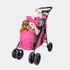 Innopet Hondenbuggy Double Decker - Hondentrolley - Roze Zwart