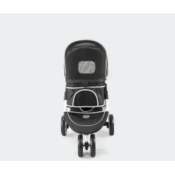 Innopet Hondenbuggy Monaco Geomatric + Regenhoes - Hondentrolley - 85x57x101 cm Zwart
