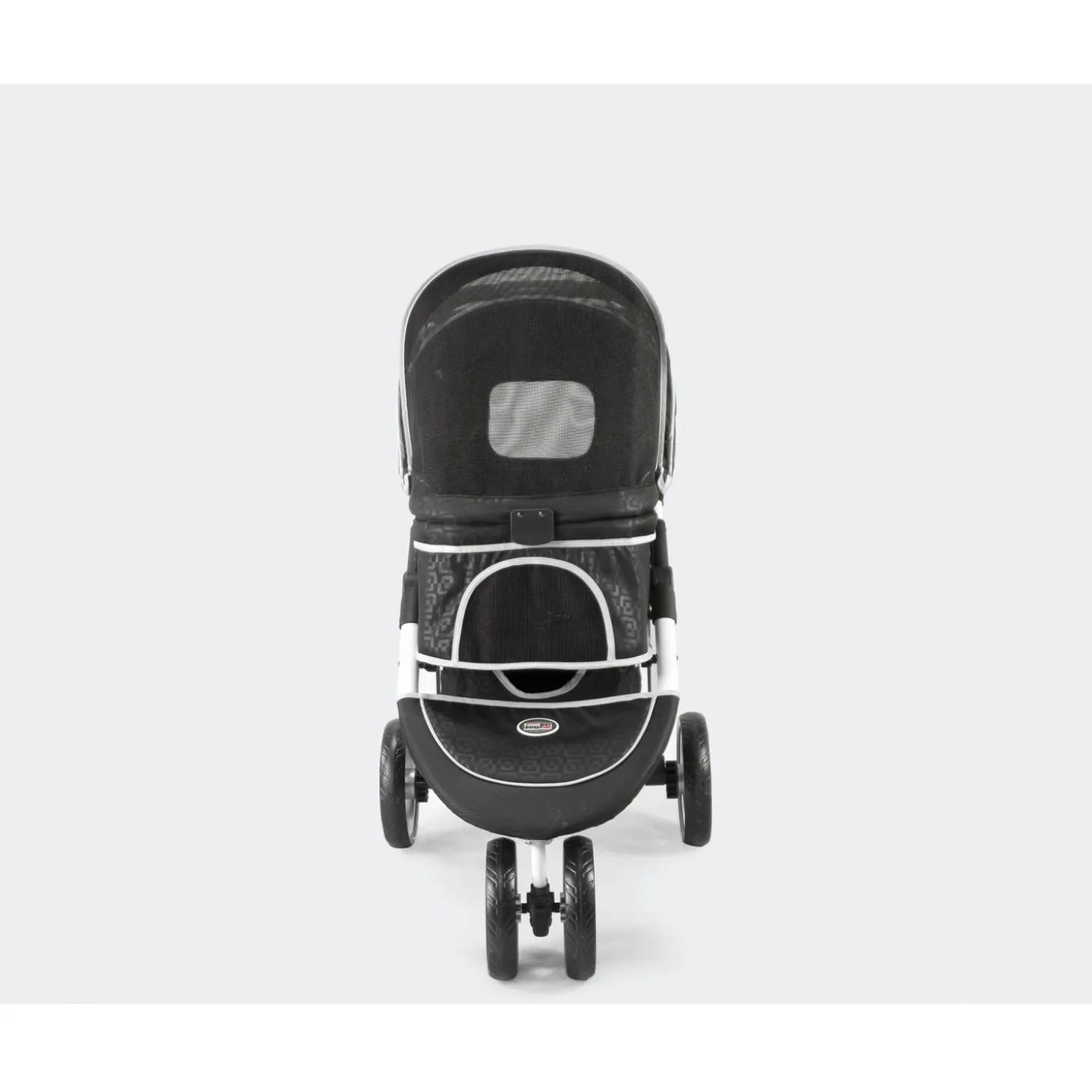 Innopet Hondenbuggy Monaco Geomatric + Regenhoes - Hondentrolley - 85x57x101 cm Zwart
