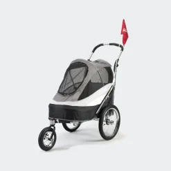 Innopet Sport Dog Trailer De Luxe - Hondenfietskar - 86x60x112 cm Grijs Zwart