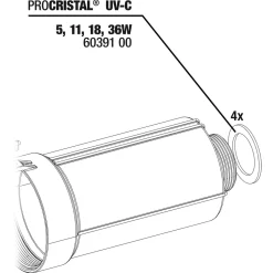 Jbl Procristal Uv-C Dichtingen Slangaansluiting - Uv-filters - 4 stuks