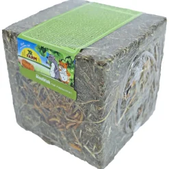Jr Farm Hooiblok Met Meelwormen - Ruwvoer - 13x13x13 cm 125 g