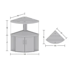 Juwel Aquarium Trigon 350 4x24/45w - Aquaria - 123x87x65 cm Zwart Ca. 350 L