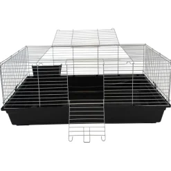 Keddoc Konijnenkooi Olaf - Dierenverblijf - 47x69x140 cm Zwart
