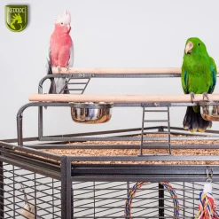Keddoc Papegaaienkooi Louisiana - Vogelverblijven - 92x81.5x156 cm Donkergrijs