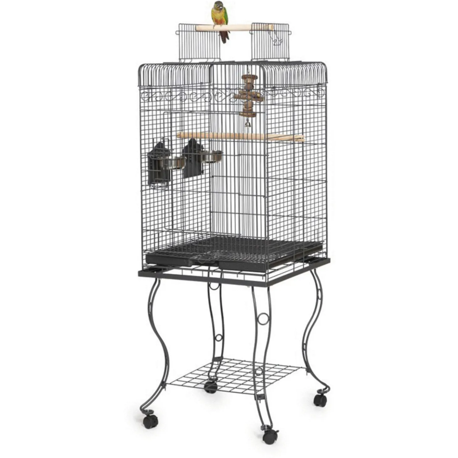 Keddoc Vogelkooi Conure - Vogelverblijven - 51x51x155 cm Antraciet
