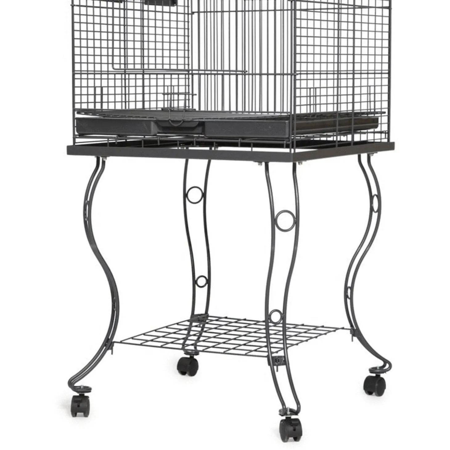 Keddoc Vogelkooi Conure - Vogelverblijven - 51x51x155 cm Antraciet