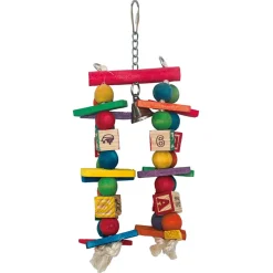 Keddoc Vogelspeelgoed Schoolday - Vogelspeelgoed - 25x9x5 cm Multi-Color