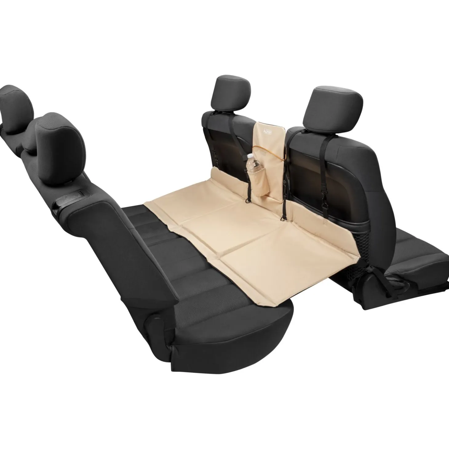 Kurgo Backseat Bridge - Hondenautoaccessoire - 132x40 cm Beige Zwart Tot 45 Kg