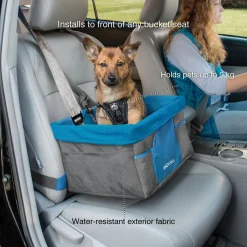 Kurgo Heather Booster Seat - Hondenautoaccessoire - Antraciet Blauw Tot 13.6 Kg