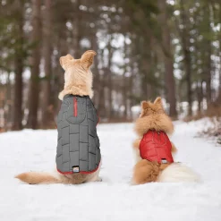 Kurgo Loft Jacket Rood&Antraciet - Hondenjas