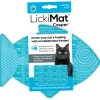 Lickimat Casper - Slowfeeder Voor De Kat - Tegen Schrokken - Kattenvoerbak - 22x16 cm Turquoise