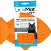 Lickimat Casper - Slowfeeder Voor De Kat - Tegen Schrokken - Kattenvoerbak - 22x16 cm Oranje