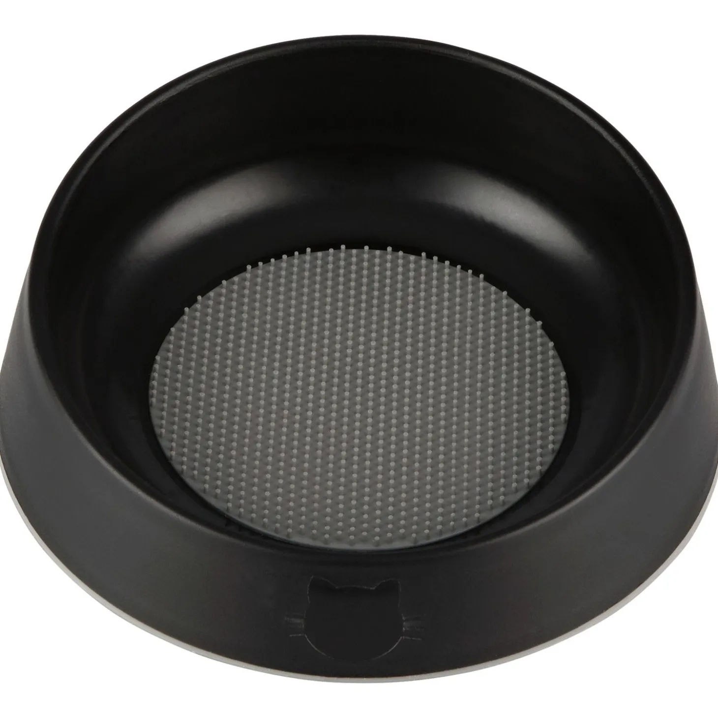 Lickimat Oh Bowl - Hairball Prevention - Oral Health - Kattenvoerbak - Ø16x5 cm Zwart