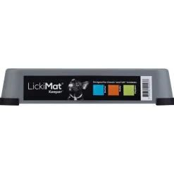 Lickimat Outdoor Keeper - Voederbak/Voederbakhouder Voor Voermat - Hondenvoerbak - 26x26 cm Grijs