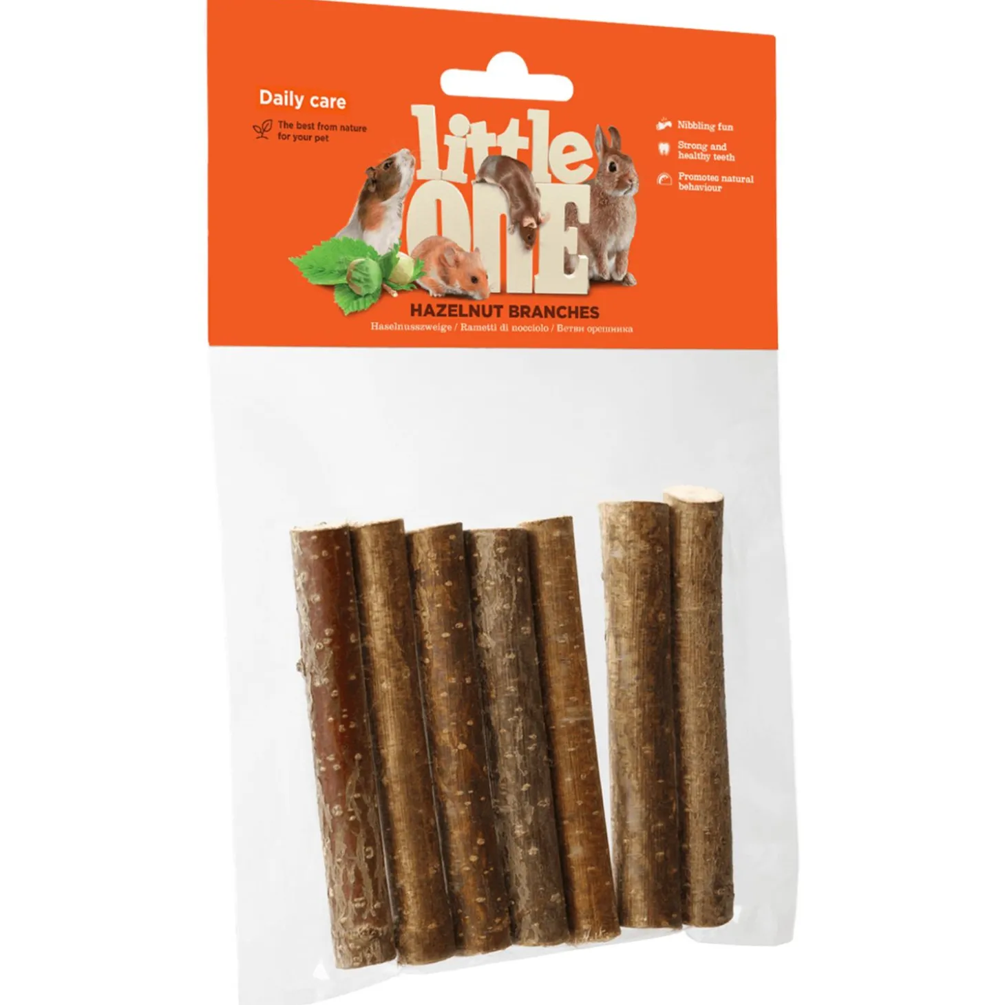 Little One Knaaghout Hazelnoottakken - Speelgoed - 7x35 g
