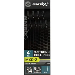 Matrix Mxc-2 Barbless 0.18mm 10cm X-Strong Pole Rig - Hakenboekje - Size 14