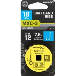 Matrix Mxc-3 Barbless 0.20mm 45cm Band - Hakenboekje - Size 12
