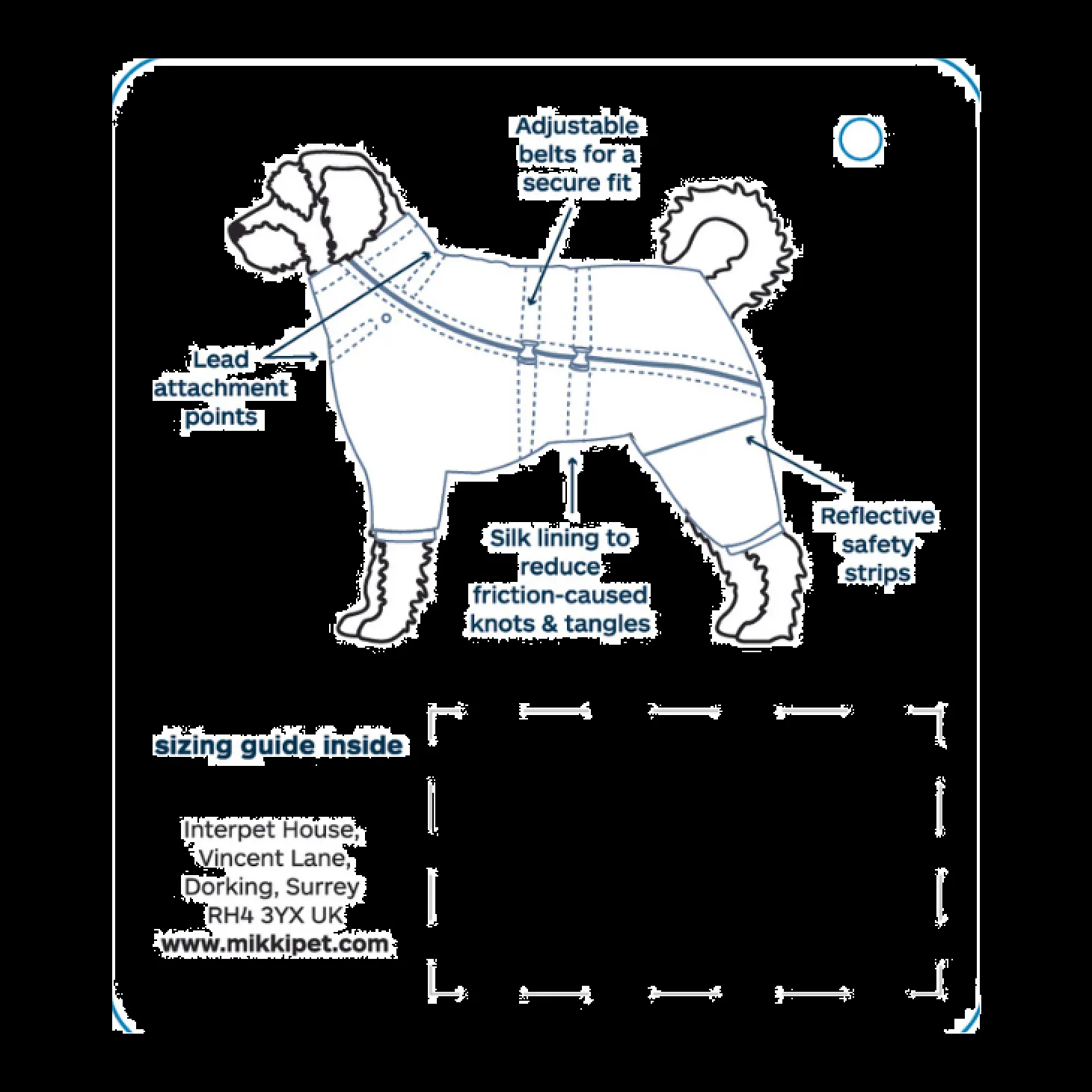 Mikki Doodle Coat Zwart - Hondenjas