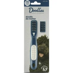 Mikki Doodle De-Matter - Hondenvachtborstel - Blauw Grijs